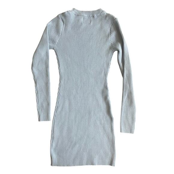 Princess Polly mini Dress Ribbed knitted Sz XS/S Baby blue Long sleeve Aesthetic - Picture 10 of 14